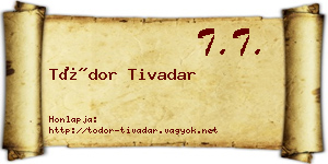 Tódor Tivadar névjegykártya
